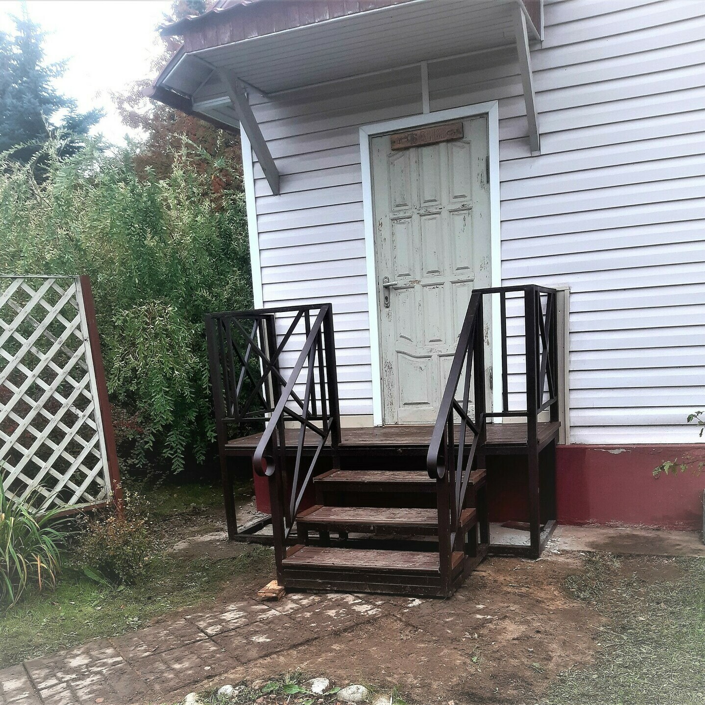 крыльцо в баню крыльцо из металла