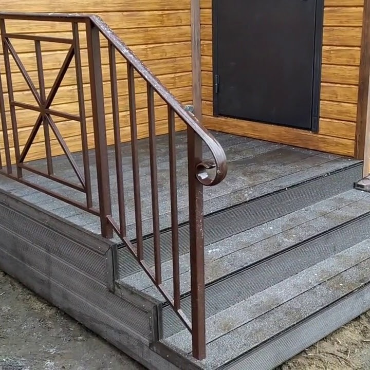 крыльцо с отделкой террасная доска крыльцо+ДПК